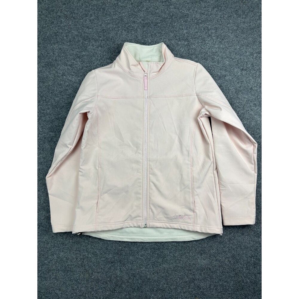 Cabela's Soft Shelll Jacket Women's Small Light Pink Full Zip Micro Fleece Lined
